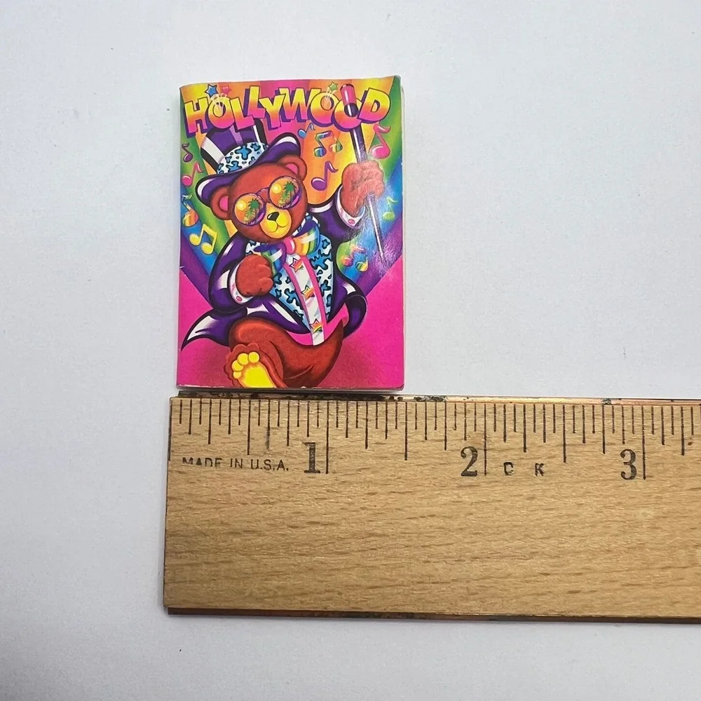Lisa Frank Hollywood Bear Mini Notebook Stationery Vintage 90s Y2K Rainbow Pink
